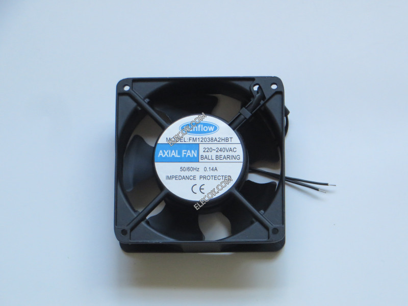 Axial FM12038A2HBT 220-240V 50/60HZ 0,14A 12cm AC 2wires Cooling Fan substitute 