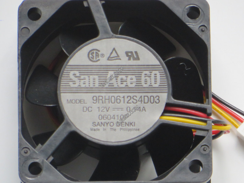 Sanyo 9RH0612S4D03 12V 0,14A 3wires Cooling Fan 