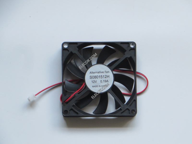 GLOBE FAN S0801512H 12V 0.19A 2wires Cooling Fan,substitute