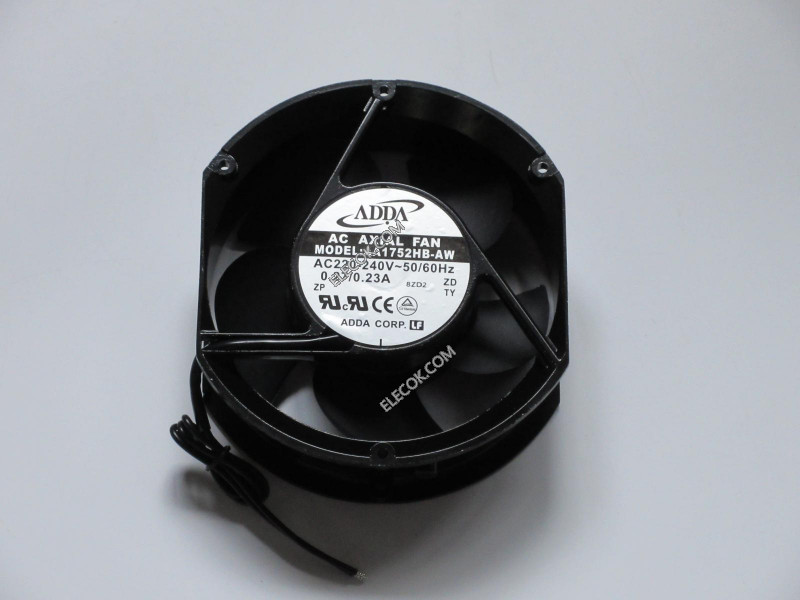 ADDA AA1752HB-AW 220/240V 0.27/0.23A 48W 2wires Cooling Fan