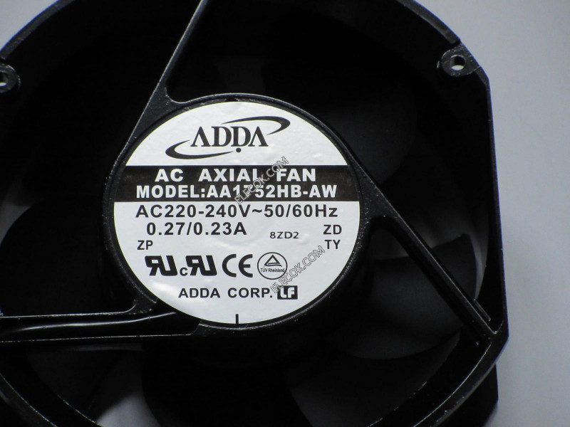 ADDA AA1752HB-AW 220/240V 0,27/0,23A 48W 2wires Cooling Fan 