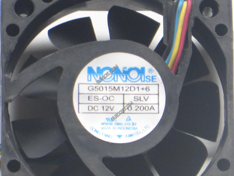 NONOISE G5015M12D1+6 12V 0.200A 4wires auto Fan 5015 