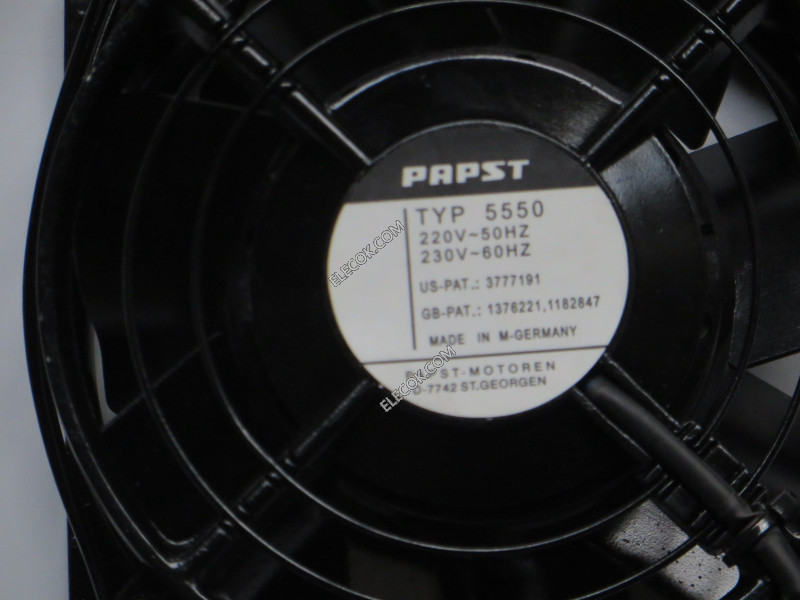 EBM-PAPST TYP 5550 220V/230V 50Hz / 60Hz 2wires Axial Fan Refurbished 