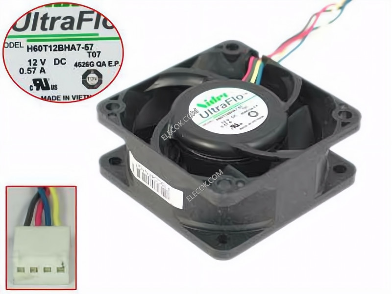 Nidec H60T12BHA7-57 12V 0.57A 4wires Cooling Fan