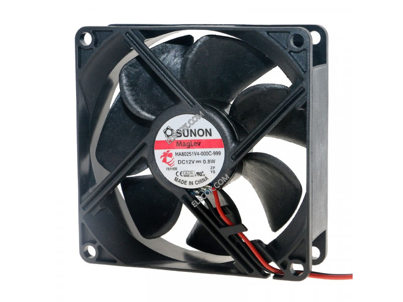 SUNON HA80251V4-000C-999 12V 0.8W 2wires cooling fan