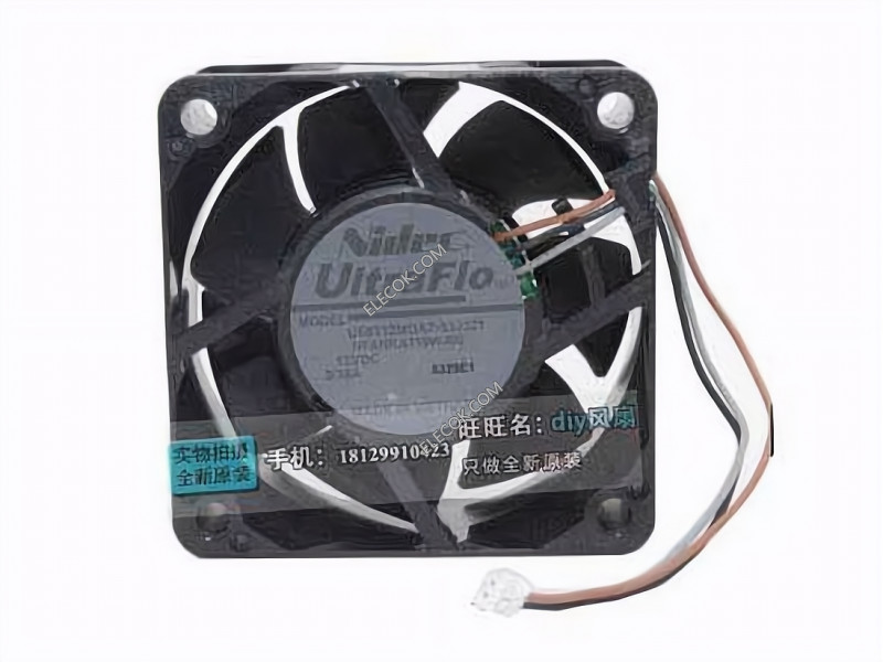 Nidec U60T12MUA7-53J321 12V 0.16A 3wires Cooling Fan