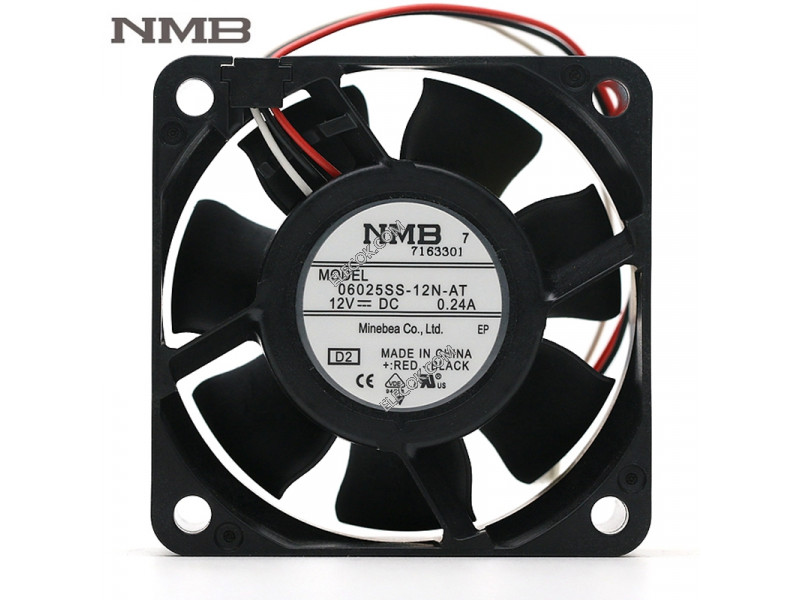 NMB 06025SS-12N-AT 12V 0.24A 3wires Cooling Fan