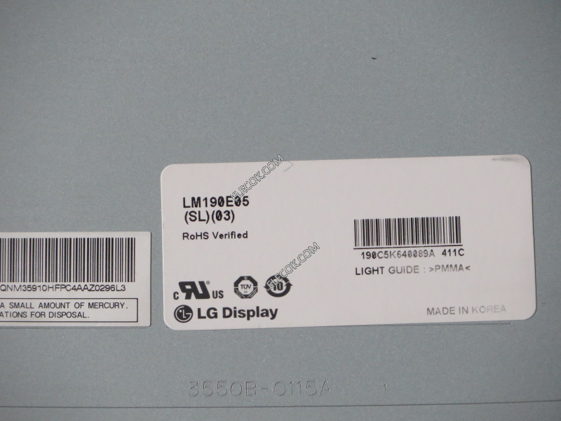 LM190E05-SL03 19.0" a-Si TFT-LCD Panel számára LG.Philips LCD used 