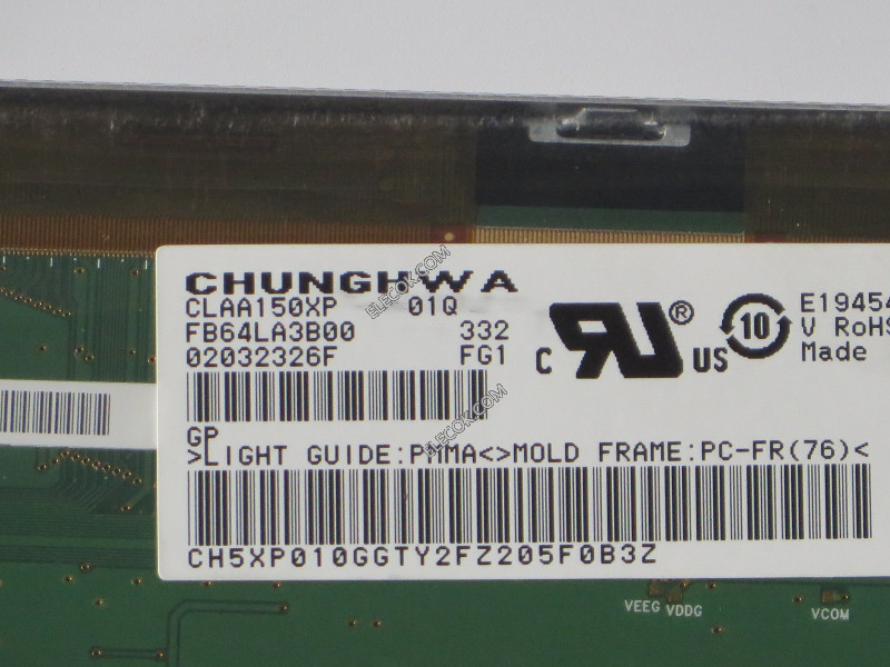 CLAA150XP01Q 15.0" a-Si TFT-LCD Panel számára CPT 