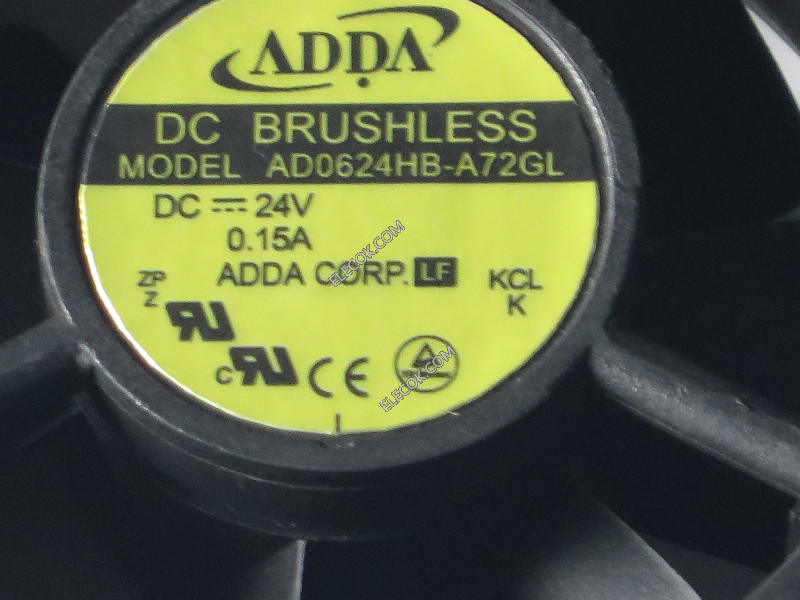 ADDA AD0624HB-A72GL-LF 24V 0,15A 3wires 60MM X 25MM BALL CSAPáGY 