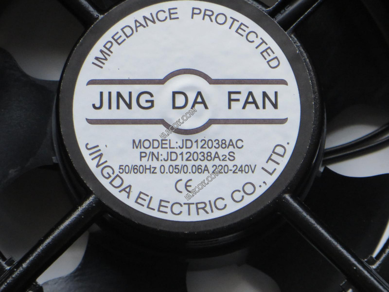 JING DA FAN JD12038AC 220/240V 0.05/0.06A 2 wires Cooling Fan