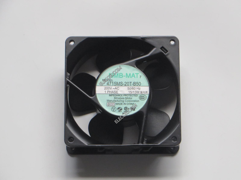 NMB 4715MS-20T-B50 200V 15/13W 2wires Cooling Fan