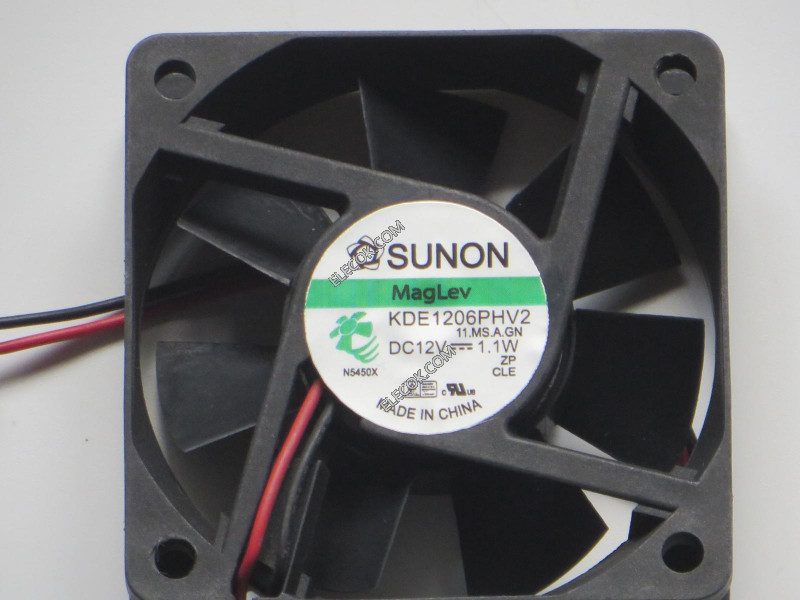 SUNON 6015 KDE1206PHV2 12V 1.1W 2wires Cooling Fan