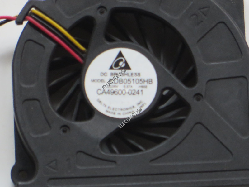 DELTA KDB05105HB 5V 0,37A 3wires cooling fan 