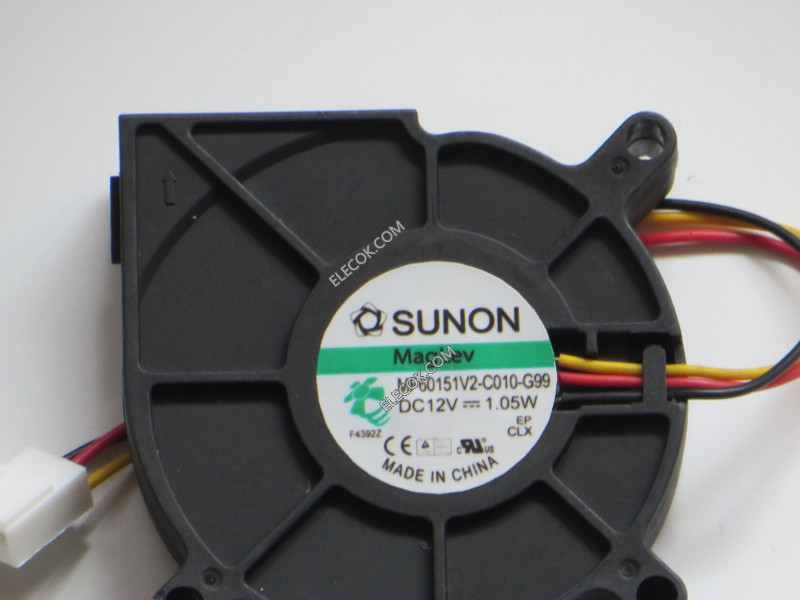 SUNON MF60151V2-C010-G99 12V 1,05W 3 vezetékek Cooling Fan 