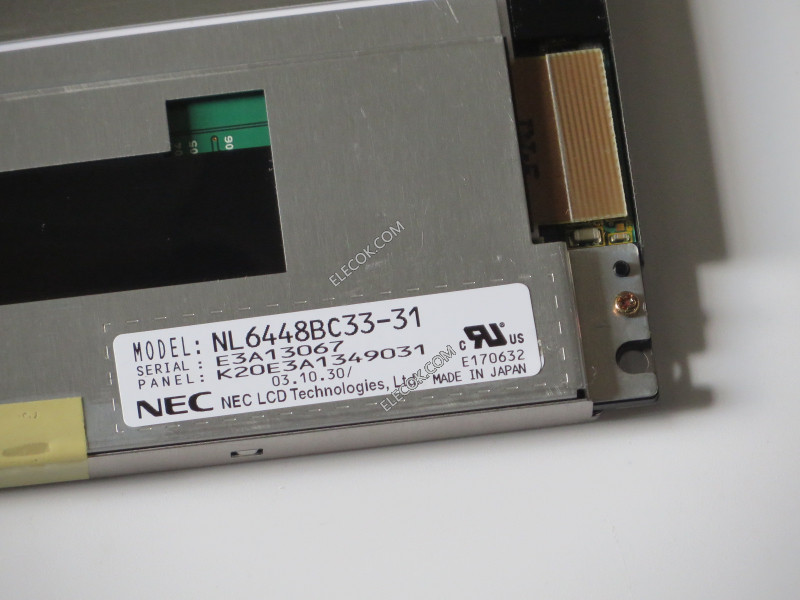 NL6448BC33-31 10.4" a-Si TFT-LCD Panel for NEC, used