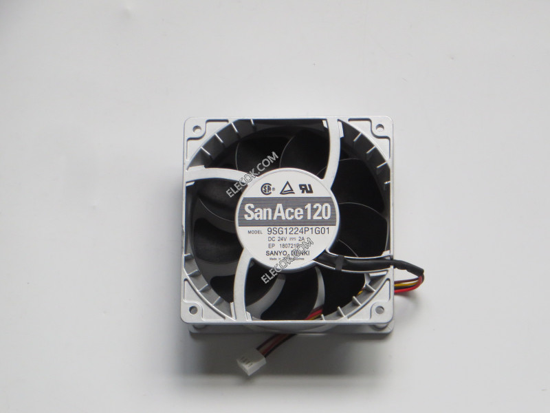Sanyo 9SG1224P1G01 24V 2A 4wires Cooling Fan without connector used and original