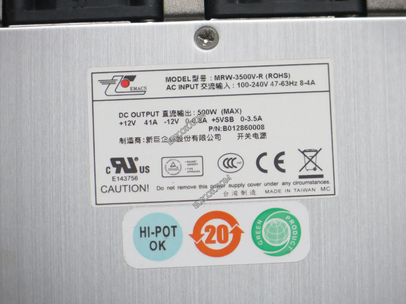 EMACS / Zippy MRW-3500V-R Server - Power Supply MRW-3500V-R (ROHS),  500W