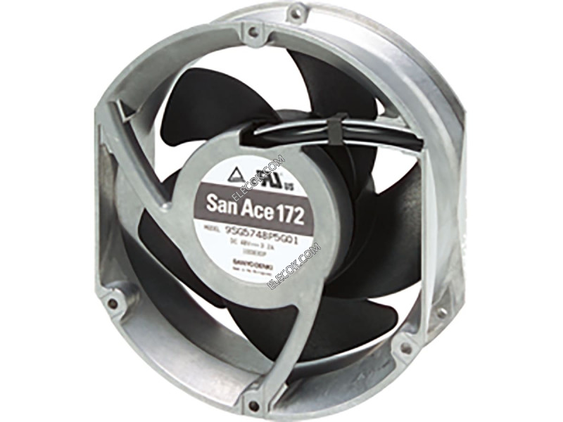 Sanyo 9SG5748P5H01 48V 1.62A 78W 4wires Cooling Fan Refurbished