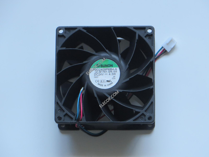 SUNON PMD2409PMB4-A 24V 4.3W 3wires cooling fan, refurbished