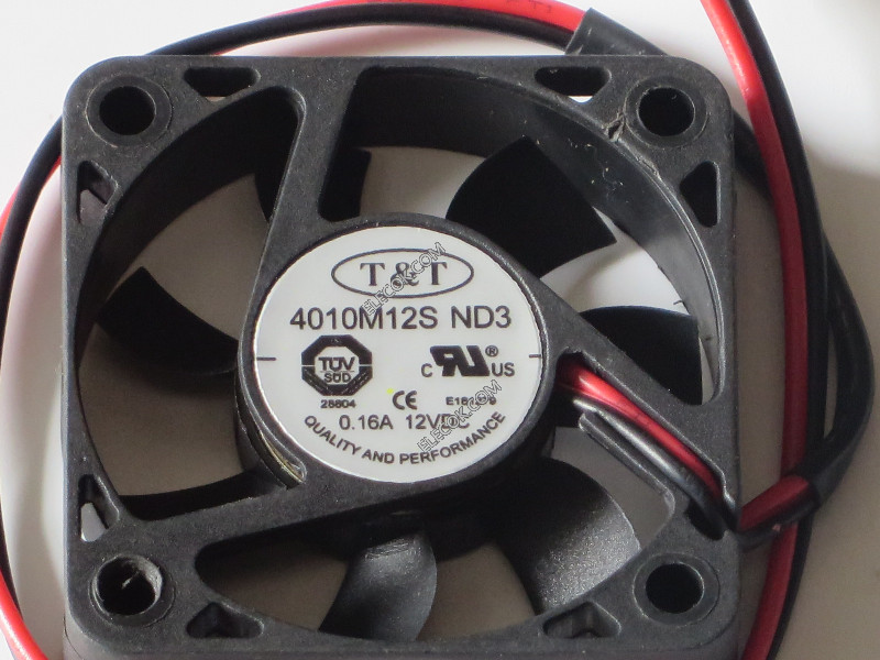 T&amp;T 4010M12S ND3 12V 0.16A 2wires HTPC ATOM Q5 Q6 Cooling Fan