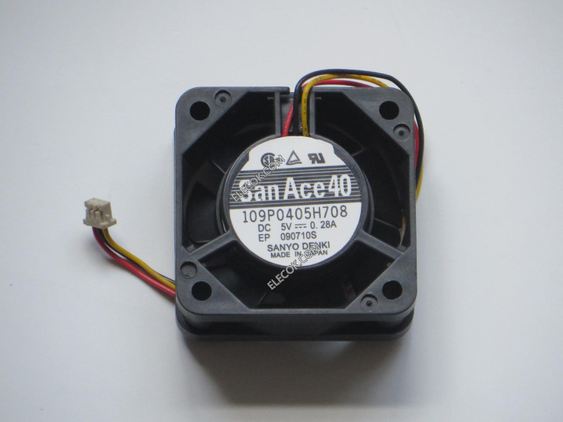 Sanyo 109P0405H708 5V 0.28A 3wires Cooling Fan