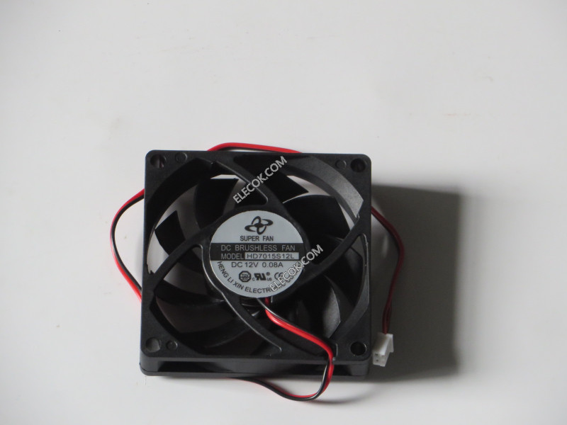 SUPER FAN HD7015S12L 12V 0.08A 2 wires Cooling Fan
