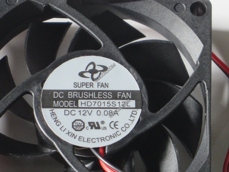SUPER FAN HD7015S12L 12V 0,08A 2 vezetékek Cooling Fan 