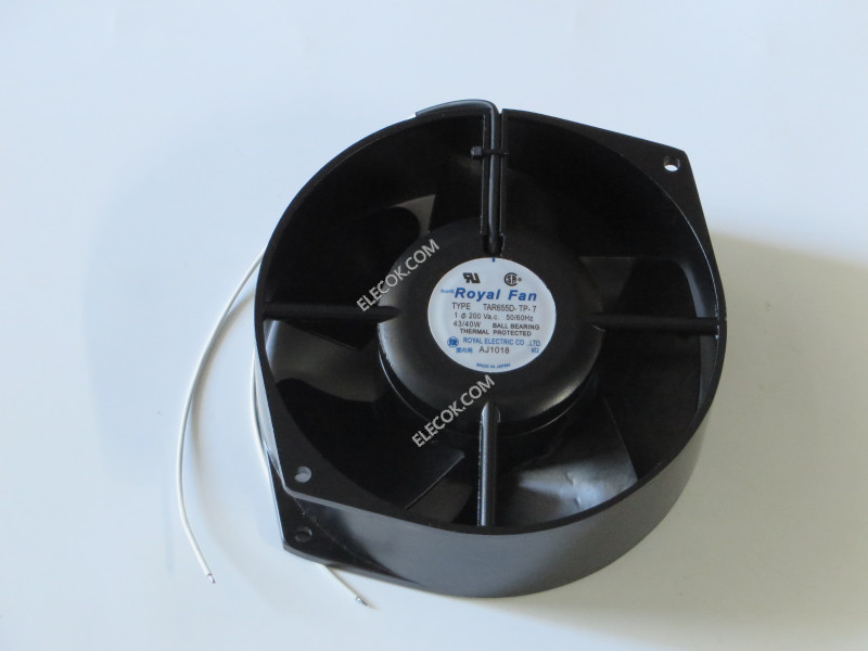 Royal TAR655D-TP-7  200V 50/60 HZ 43/40W  2 wires  Cooling Fan