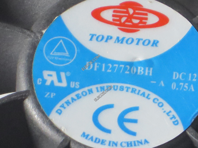 TOP MOTOR DF127720BH 12V 0,75A 4 dráty Cooling Fan 
