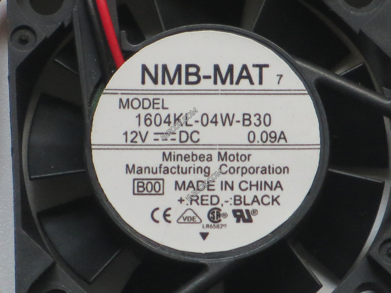 NMB 1604KL-04W-B30-B00 12V 0,09A 0,74W 2wires Cooling Fan 