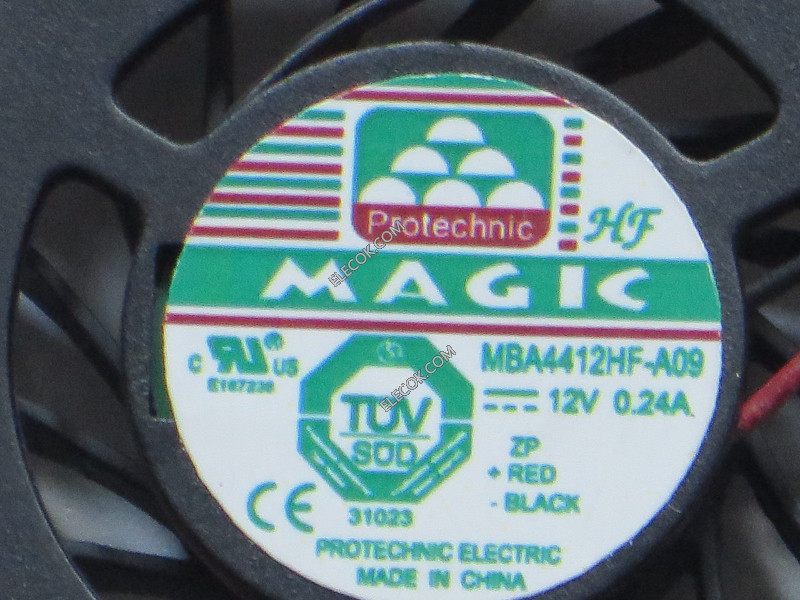 Protechnic Magic MBA4412HF-A09 Server - Frameless / GPU Fan DC 12V 0.24A, Bare fan 2-Wire