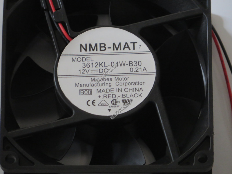 NMB 3612KL-04W-B30-E00 12V 0.21A 2.52W 2wires Cooling Fan