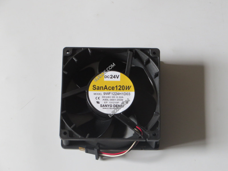 Sanyo 9WF1224H1D03 24V 0.32A 3wires Cooling Fan Refurbished