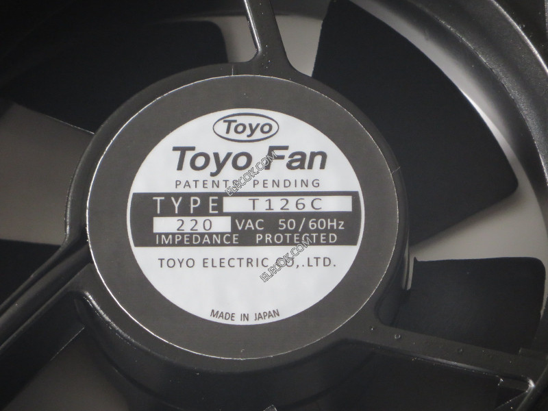TOYO FAN TYPE T126C 220V  50/60Hz Cooling Fan, refurbished