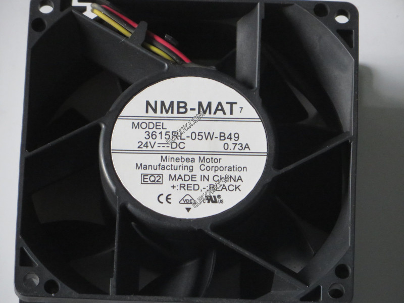 NMB 3615RL-05W-B49 24V 0,73A 3wires Cooling Fan 