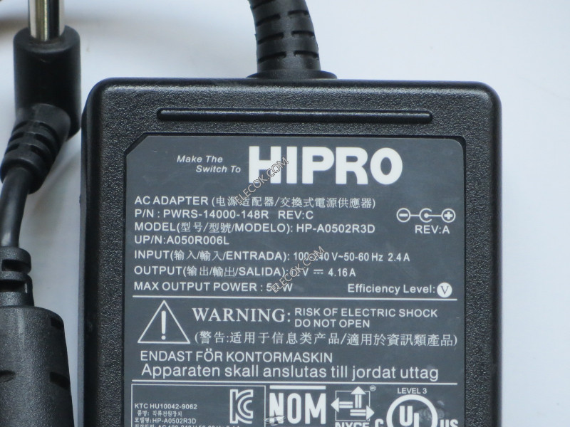 HIPRO PWRS-14000-148R  HP-A0502R3D  12V  4.16A