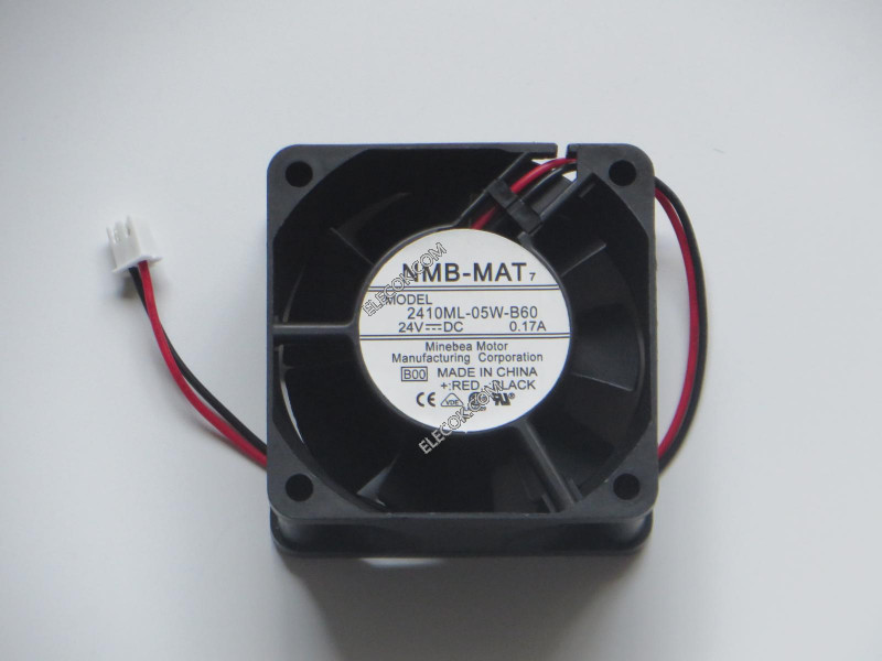 NMB 2410ML-05W-B60 6025 24V 0,17A 2wires fan with white konektor 
