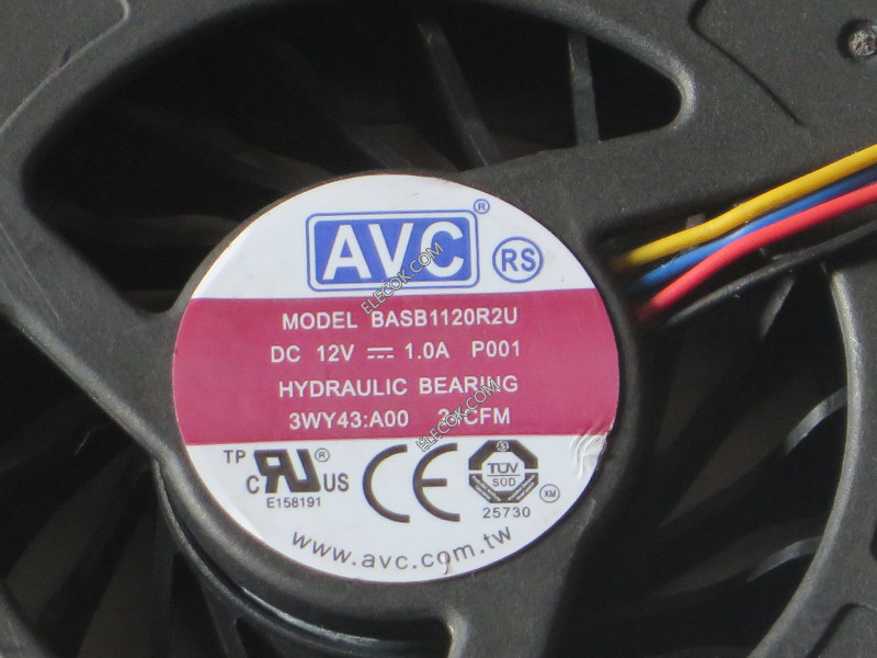 AVC BASB1120R2U 12V 1.0A 4wires cooling fan
