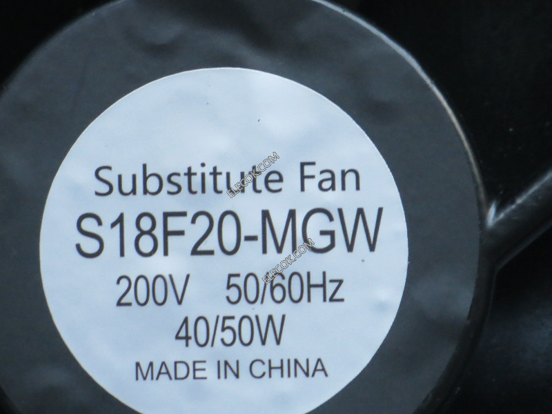 STYLE S18F20-MGW 200V 40/50W 2wires Cooling Fan without sensor Replacement a refurbished 