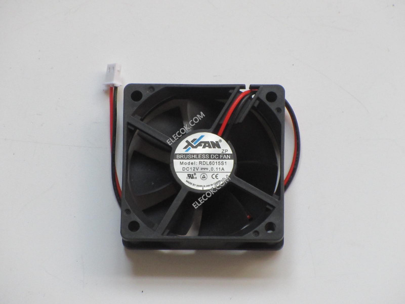 XFAN RDL6015S1 12V 0.11A 2 wires Cooling Fan