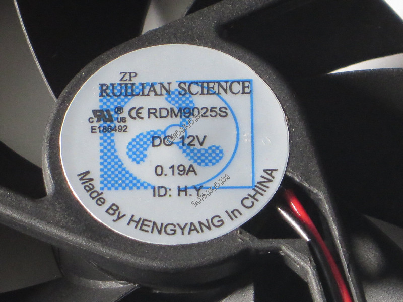 RUILIAN RDM9025S 12V 0.19A 2wires cooling fan