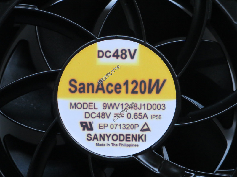 Sanyo Denki 9WV1248J1D003 Server - Square Fan sq120x120x38mm 3-wire DC 48V 0,65A 