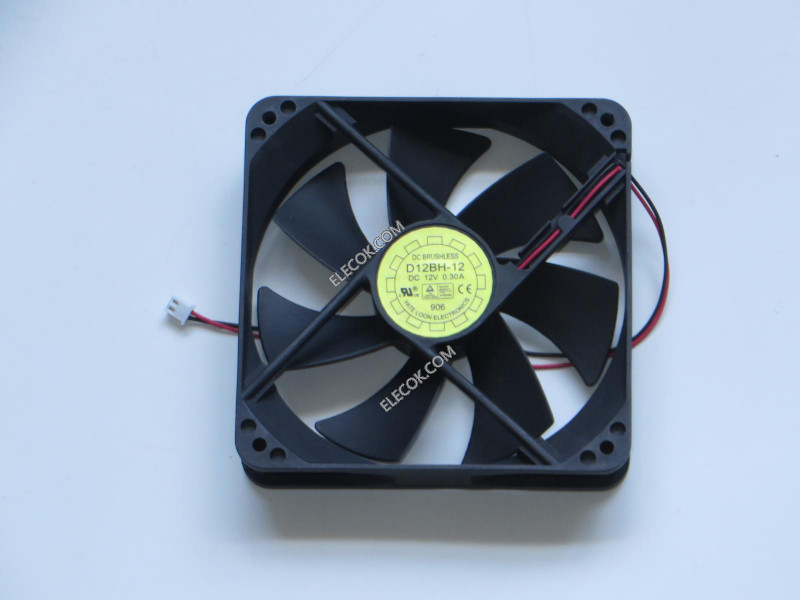 YATE LOON D12BH-12 12V 0.3A 2wires Cooling Fan