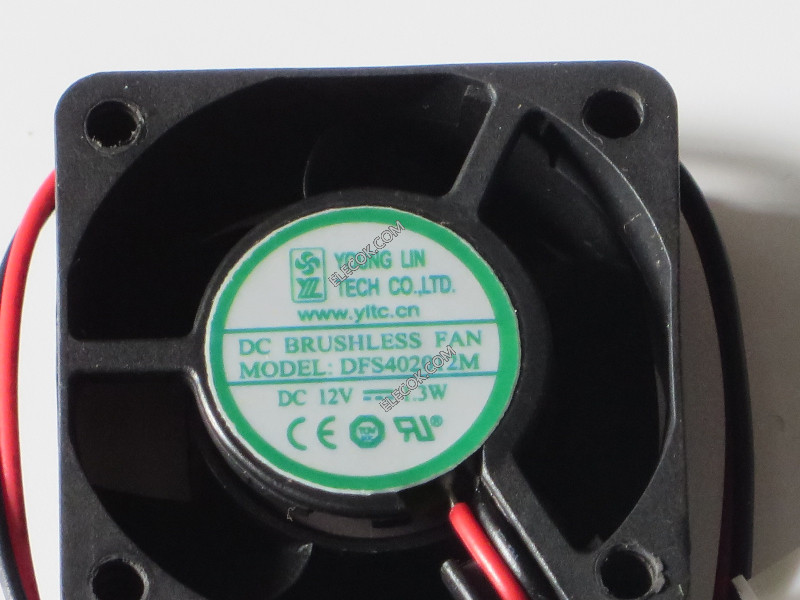 YOUNG LIN DFS402012M 12V 1.3W 2 wires Cooling Fan
