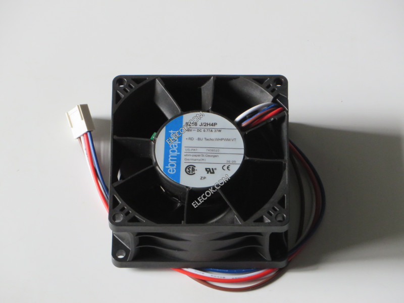 Ebmpapst 8218J/2H4P 48V 0.77A 37W 4wires cooling fan, refurbished