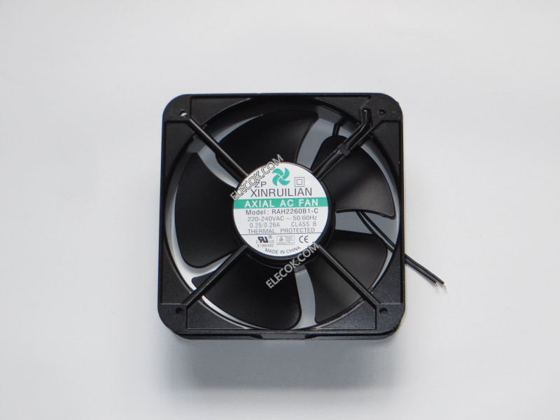 XINRUILIAN RAH2260B1-C 220/240V 0.25/0.26A 2wires Cooling Fan, Square Shape