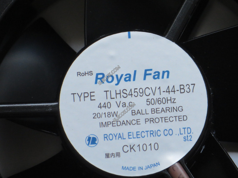 ROYAL TYPE TLHS459CV1-44-B37 440V 20/18W 2wires Cooling Fan Replace Metal leaves 