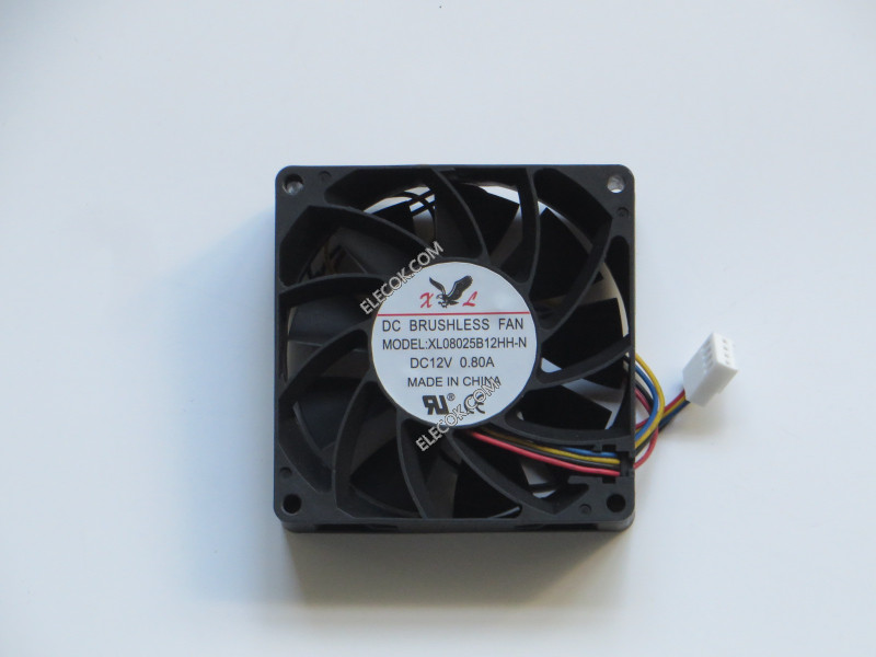 XINLONG XL08025B12HH-N 12V 0.80A 4wires Cooling Fan