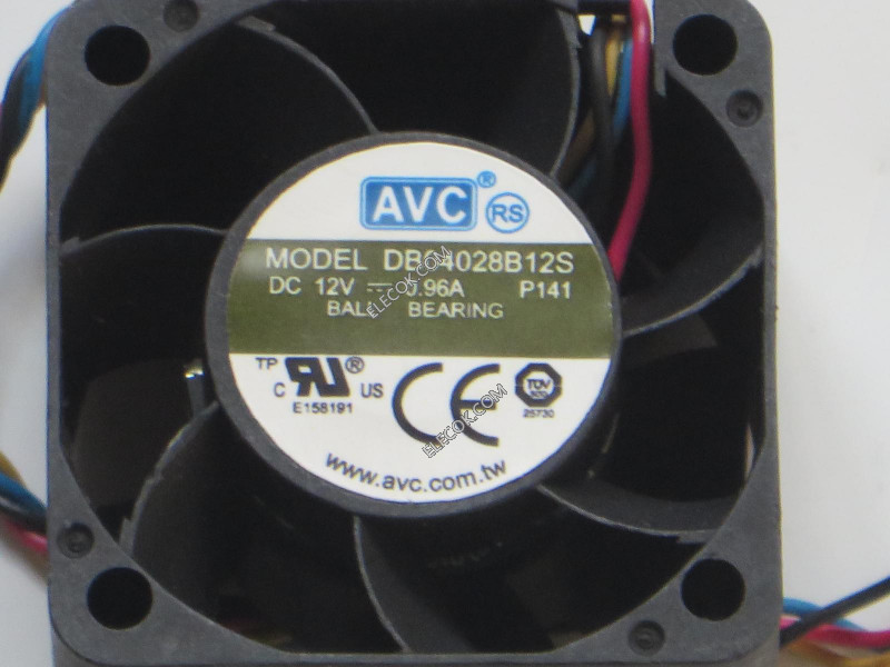 AVC DB04028B12S 12V 0,96A 4wires Cooling Fan 